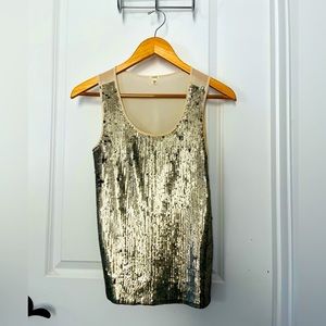 J.Crew, Silk Sequined Tank